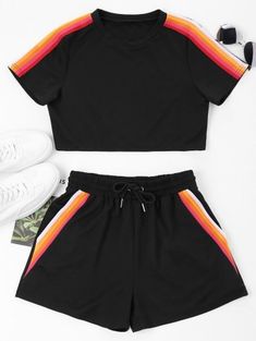 Top And Shorts Set, Cute Sleepwear, Scenery Photography, Cute Lazy Outfits, Lazy Outfits, Track Shorts, Tween Outfits, Cute Comfy Outfits