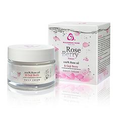 AntiAging AntiWrinkle Face Rose Berry Night Cream with Rose Oil Argan Oil Goji Berry and Q10 50 ml 176 oz -- Click image for more details. (This is an affiliate link) Nature Day, Cell Metabolism, Moisturizing Eye Cream, Best Night Cream, Anti Aging Night Cream, Babassu Oil, Goji Berry, Bulgarian Rose, Scrub Recipe