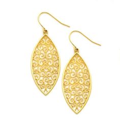 Elegant Oval Earrings With Intricate Design, Yellow Gold Oval Filigree Earrings, Oval Yellow Gold Filigree Earrings, Gold Oval Earrings With Intricate Design, Elegant Marquise Cut Gold Jewelry, Gold Marquise Pierced Earrings, Classic Gold Marquise Earrings, Classic Gold Marquise Cut Earrings, Elegant Gold Marquise Cut Earrings