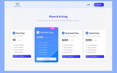 the pricing page for an app