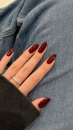 vanilla girl, clean girl, clean girl inspo, vanilla girl inspo, aesthetic, aesthetic clean girl, aesthetic vanilla girl, coconut girl, moodboards, summer, summer inspo, summer outfits, summer aesthetic, beach, sunset aesthetic, nail, nails, nail inspo, summer nails, fall nails, preppy nails, nail inspo cute, aesthetic nail inspo... Fall Red Acrylic Nails, Autumn Nails Solid Colors, Red Nails Fall Design, Gel Nails For Autumn, Gel Nail Autumn, Acrylic Nails For October, Dark Red Hoco Nails, Cherry Red Fall Nails, Autumn Nail Aesthetic