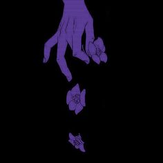 an image of a hand reaching for something in the air with purple ink on it