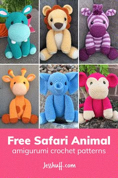 free crochet animal patterns for stuffed animals