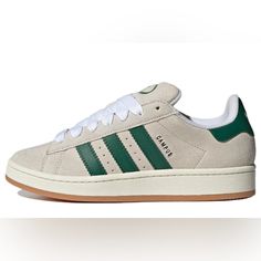 From Stockx Too Big, Perfect Condition Adidas Shoes Green, Adidas Campus 00s, Girls Shoes Sneakers, Adidas Shoes Women, Style Sportif, Girls Heels, Adidas Campus, Shoe Inspo, Everyday Shoes