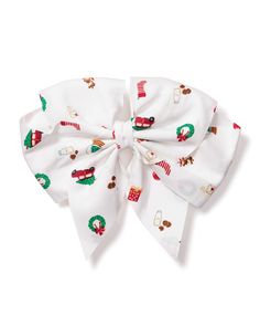 Our festive girls' hair bows add the same panache as our pajamas, yet in a fun-sized package! The perfect stocking stuffer or holiday gift to ornament the sweet noggin of your favorite holiday angel. Measurements: Large bow: 6.5" length x 6" width Medium bow: 4" length x 3" width Baby bow : 3.5" length x 2.5" width Small bow 2 pack: 3" length x 2.5" width Winter Nostalgia, Holiday Angel, Winter Print, Fun Sized, Making Hair Bows, Small Bows, Perfect Stocking Stuffers, Large Bow, Girl Hair Bows