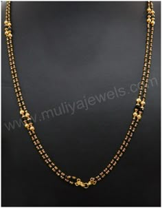 Blackbead Chain Designs, Karimani Mangalsutra, Black Beads Necklace Designs, Karimani Chain Designs, Modern Mangalsutra Designs Gold, Black Diamond Chain, Black Beads Chain, Mangal Sutra, Gold Jewelry Outfits