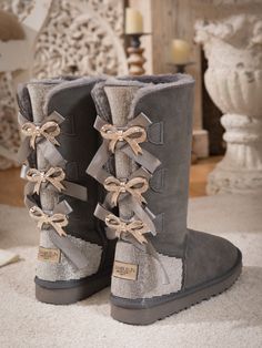 Brown Ugg Boots, Grey Ugg Boots, Ugg Boots Sale, Tall Uggs, Rhinestone Ribbon, Ugg Boots Tall, Classic Ugg Boots, Black Ugg Boots, Boot Bling