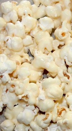 a close up view of some kind of popcorn