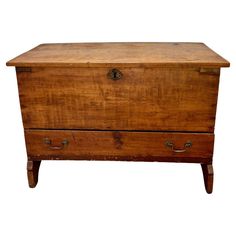 an old wooden chest with two drawers