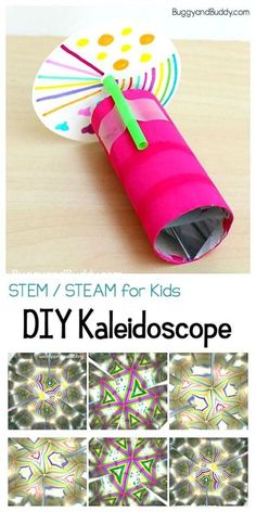 STEM becomes STEAM as we integrate science with art in these awesome science art projects for kids! Get ready to get your mind blown! Diy Kaleidoscope, Science Kids, Stem Crafts, Science Activity, Kid Experiments, Science Projects For Kids, Stem Steam, Science Activities For Kids