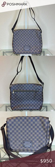 Louis Vuitton Damier Ebene Canvas Brooklyn Messenger Bag Louis Vuitton Damier Ebene, Damier Ebene, Louis Vuitton Damier, Messenger Bag, Brooklyn, Second Hand, Louis Vuitton, Fashion Home Decor, Fashion Home