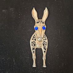 Dellizza And Elster Julianna Unmarked Vintage Swinging Rare Donkey Necklace.. Gorgeous Blue Eyes , Gorgeous Cobalt Blue Eyes, Movable Body, Will Look For Proper Necklace. Measures 5" Tall. Miriam Haskell Jewelry, Miriam Haskell, Cobalt Blue, Blue And Silver, Blue Eyes, Eden, Cobalt, Womens Jewelry Necklace, Jewelry Necklaces