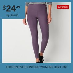 Deemed a Gotta-Have-It item for value you can count on every day! Offering the ultimate support for yoga to the most grueling workouts, these Xersion EverContour women's 7/8 leggings are cut in an ankle-length from a smooth recycled jersey with UV protection, 4-way stretch, QuickDri, and maximum compression properties. This high-rise pair effortlessly sculpts your silhouette while keeping you cool and comfortable. Team them with a sports bra and tank top.Features: Compression, Uv Protection, Qu… Ankle Leggings, Keep Your Cool, Quick Dry, Ankle Length, High Rise, Uv Protection, Sports Bra, Bra, Leggings