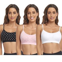 PRICES MAY VARY. 【Seamless Bras for women】: These bralette are made of 94% nylon + 6% spandex. Wirefree and Longline bra desgin very good for girls. Comfortable to wear without a sense of restraint. 【Womens Tops】: This medium support sports bra can meet daily exercise or everyday use. Perfect fit for yoga, pilates and other workout. 【Plus size Bralette】: Our bralettes fabric has good elasticity and have 4 size (M-2XL), can meet different people demand about the size of bras. 【Removable Pad】This Workout Plus Size, Plus Size Bralette, Strap Bra, Daily Exercise, Medium Support Sports Bra, Longline Bra, Seamless Sports Bra, Everyday Bra, Seamless Bra