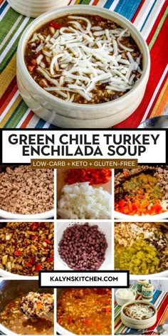 green chile turkey enchilada soup is an easy and delicious dinner that's ready in under 30 minutes