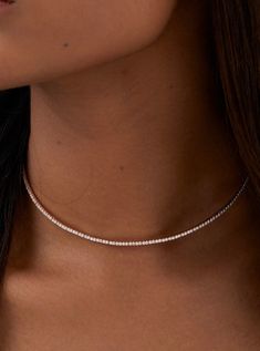 Elevate your elegance with this stunning luxury diamond tennis necklace. Crafted in 14K/18K white gold, it features 3.50 carats or 6 carats of shimmering, lab-grown diamonds, arranged in a timeless choker design. Perfect as a statement piece or for layering, this necklace is ideal for special occasions or an anniversary present for her. Experience sustainable luxury with unmatched sparkle. Indulge in brilliance with Evara Jewelry’s finest. 𝐅𝐞𝐚𝐭𝐮𝐫𝐞𝐬:• 𝐌𝐚𝐝𝐞 𝐭𝐨 𝐎𝐫𝐝𝐞𝐫• 𝐌𝐞𝐭𝐚𝐥: Diamond Tennis Necklace White Gold, Luxury Necklace With Lab Grown Diamond Cut, Luxury Diamond Cut Lab Grown Diamond Necklace, Luxury Lab Grown Diamond Cut Necklace, Luxury Lab-grown Diamond Cut Necklace, Diamond Tennis Necklace With Sparkling Stones, Rose Gold Diamond Tennis Necklace For Formal Occasions, Elegant Rose Gold Tennis Necklace Gift, Formal Rose Gold Diamond Tennis Necklace