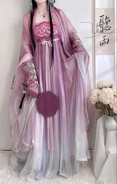 White Kimono Wedding Dress, Purple Cosplay, Chinese Fancy Dress, Summer Dance, Chinese Princess, Chinese Style Dress, Pretty Quinceanera Dresses