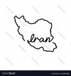 an outline map of the country of iraq