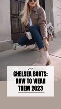 How To Wear Beige Boots, Popular Boots For 2023, Chelsea Boots Outfit Women 2023, Tan Ankle Boots Outfit Fall, Boot Fashion 2023, 2023 Boots Trends Women Winter, Outfits To Wear With Chelsea Boots, Chealse Boot Outfit Women Winter, 2023 Winter Shoes Trends Women