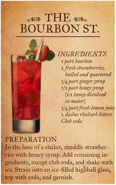 the bourbon st recipe with ingredients