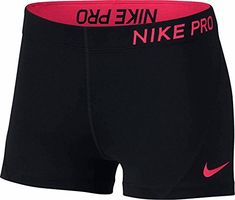 NIKE Women's Pro 3IN Short Black/Racer Pink Size Small #affiliate Nike Spandex Shorts, Volleyball Spandex, Panty Shorts, Volleyball Clothes, Cheer Shorts, Ropa Upcycling, Short Nike, Basketball Accessories, Pole Shorts