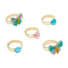 Add a sprinkle of sparkle and floral fun to your little one's accessory collection with Claire's Club Little Girls Flower Box Adjustable Ring Set! This charming set includes five delightful rings, each featuring vibrant flower designs with gemstone accents. Perfect for little fashionistas who love to mix and match, these rings are adjustable, ensuring a comfortable fit for growing hands. Packaged in a cute flower box, this set makes for a fantastic gift or an easy way to brighten up any outfit. Flower Box, Cute Flower, Vibrant Flower, Flower Boxes, Fantastic Gifts, Adjustable Ring, Adjustable Rings, Ring Set, Ring Sets