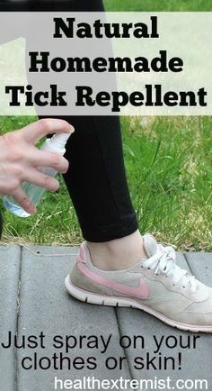 Natural Homemade Tick Repellent - Just spray on your skin or clothes Tick Spray, Tick Repellent, Natural Bug Repellent, Essential Oil Uses, Mosquito Repellent