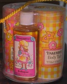 a jar of tinkerbell body soap with a rope attached to the front and side