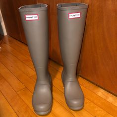 Tall Grey Hunter Boots. Size 5. Nwot. Grey Hunter Boots, Hunter Shoes, Women Hunters, Hunter Boots, Women Shoes, Boots, Grey, Customer Support, Full Service