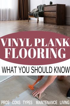 Collage of vinyl floors and installing them. Plank Flooring Diy, Blogger Home, Lvt Flooring, Flooring Inspiration, Best Flooring, Diy Vinyl, Diy Flooring, Vinyl Tiles