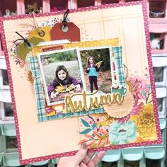 Autumn Layout, Dog Scrapbook Layouts, Harvest Market, Fall Scrapbook Layouts, Dog Scrapbook, Paper Crafts Magazine, Halloween Scrapbook