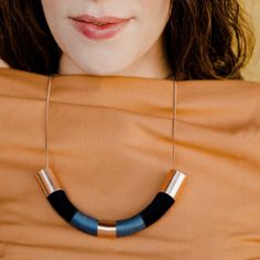 "Mothers day gift for mom Black and blue statement necklace Minimalist statement necklace Chunky bib necklace Short chunky necklace for women For other sizes and colors visit our statement necklaces section: https://www.etsy.com/shop/MoonkidJewelry/items?ref=seller-platform-mcnav&section_id=25830371 Mixing colour and pure geometric form is what makes this necklace striking and bold, yet simple, elegant and minimal at the same time. The piece is handcrafted with great precision and care in my Mom Black, Rose Gold Circle, Minimalist Necklace Gold, Blue Statement Necklace, Layered Necklaces Silver, Minimal Necklace, Layered Necklace Set, Round Pendant Necklace, Necklace Chunky