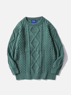 Cheap Everyday Sweater With Buttons, Cute Sweaters For Teens Winter, H And M Green Sweater, Cable Knit Sweaters Green, Ligth Green Sweater, Sweaters For Teens Knitted, Chunky Sage Green Sweater, Autumn Fashion Women Fall Outfits, Brown Knit Sweater