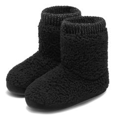 PRICES MAY VARY. Soft & warm faux fleece lining keeps your feet cozy and relaxing. Fluffy touch, ultra comfy and warm, very comfortable to wear The boots are crafted with elastic knitted cuff,featured with a ankle bootie height, keeping feet and ankles warm. Silent outsole is almost no noise, non- slip and durable ,safe and comfortable to walk around. Fashionable ,super soft and not too bulky, perfect for wearing indoor outdoor. Takes any casual outfit to the next level. It's a wonderful gift fo Bootie Slippers, Womens Knitting Patterns, Ankle Shoes, Shoes Boots Ankle, Warm Boots, Slippers Cozy, House Shoes, Ankle Bootie, Slipper Boots