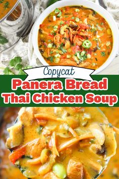 panera bread thai chicken soup is an easy and delicious recipe