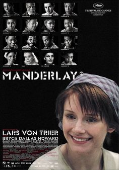 a poster for the movie manderlay with many different faces and hair styles on it