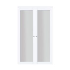 TRUporte 24 in x 80.25 in. Off White 1-Lite Tempered Frosted Glass MDF Interior French Door-PV5401BWFGC024080 - The Home Depot Frosted Glass Design, Bifold Closet Doors, Pivot Door, Prehung Interior Doors, Design Door, Pivot Doors, Closet Door, White Doors, French Doors Interior