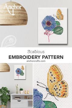 the embroidery pattern for this cross - stitch kit is easy to make and looks great