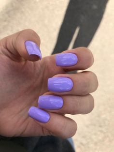 Nails For Winter 2023, Purple Nails Short, Purple Toe Nails, Purple Nail Ideas, Nails For Winter, Lavender Nails, Simple Acrylic Nails