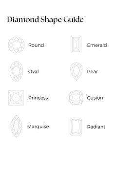 Here are some of the most common diamond shapes for an engagement ring ✨ Which one is your favourite? Shop now! #goldcoastjeweller #engagementring #diamonds Diamond Shape, Diamond Shapes