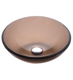 a brown glass bowl sink on a white background