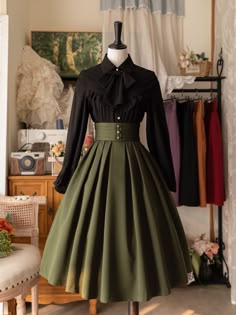 This price includes a shirt and a bow tie only, others are not included.   	 		 			Size 			S 			M 			L 			XL 			2XL 		 		 			Shoulders Old Fashion Dresses, Modest Dresses Casual, Dress Design Sketches, Modest Fashion Outfits, Really Cute Outfits, Mode Vintage, Blouse Vintage, A Dress, Victorian Fashion