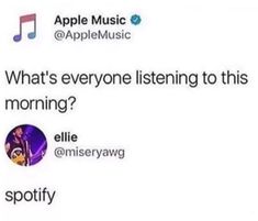 two tweets with the caption'what's everyone listening to this morning? '