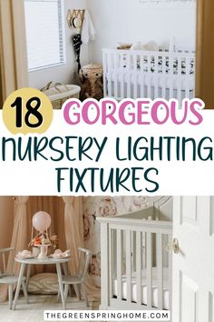 Are you looking for the perfect nursery lighting fixtures to light up your baby’s room? We’re highlighting 18 gorgeous light fixture options that will make your baby’s nursery look dreamy. There’s a variety of shapes, colors, and styles to choose from so you can find the perfect fit for your space. These nursery lighting ideas come in a range of prices so there’s something for everyone on any budget! Baby Girl Nursery Chandelier, Light Fixture For Nursery, Nursery Lighting Ideas, Lights For Nursery, Nursery Chandelier, Nursery Lighting, Whimsical Wall Art