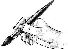 a hand holding a pen and writing with it's end pointing up to the viewer