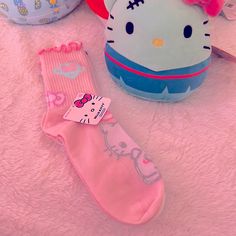 Hello Kitty Mid-Crew Socks New With Tag 2 Pairs Women’s Shoe Size 4-10 Colors Pink With White Cute Cotton Socks, Gyaru Socks, Accessories Hello Kitty, Sanrio Accessories, Sanrio Pink, Leg Warmers, Sock Shoes, Crew Socks, Hosiery