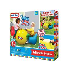 an inflatable ball and chair for children