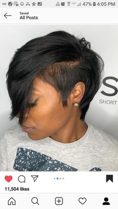 Short Black Hair, Shaved Side Hairstyles, Haute Hair, Finger Waves, Short Sassy Hair, Side Hairstyles, Sassy Hair, Short Black Hairstyles