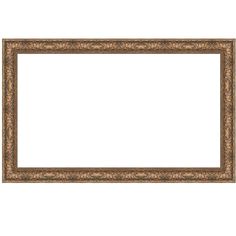 an ornate gold frame on a white background with clipping area for text or image