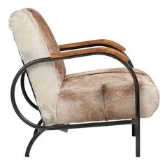 a chair that has some fur on it